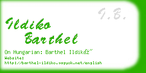 ildiko barthel business card